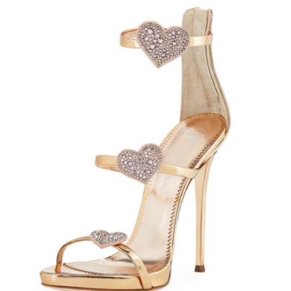 Giuseppe Zanotti gold leather sandal